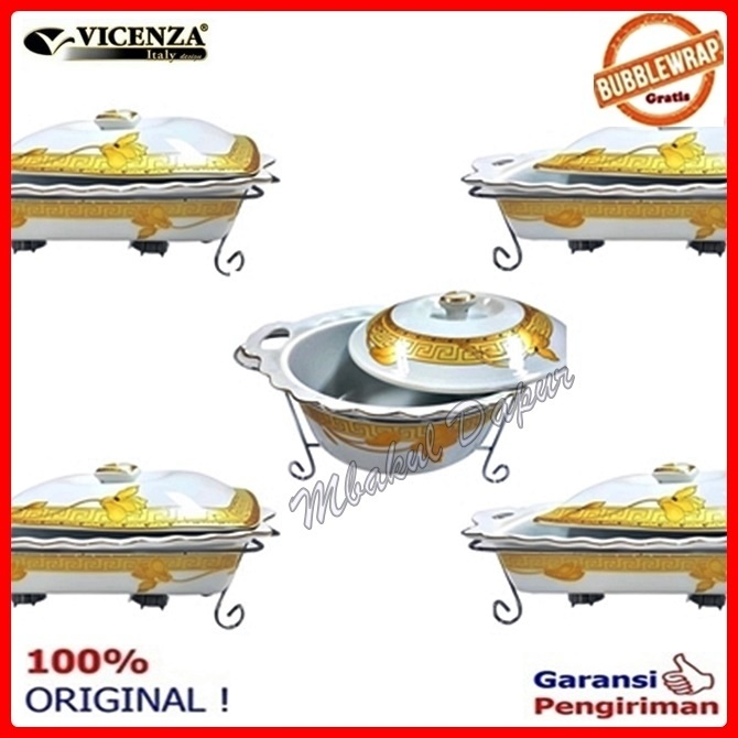 Prasmanan Wadah saji set keramik Vicenza Paket 4 Segi 1 Bulat Paket seserahan ada Varian