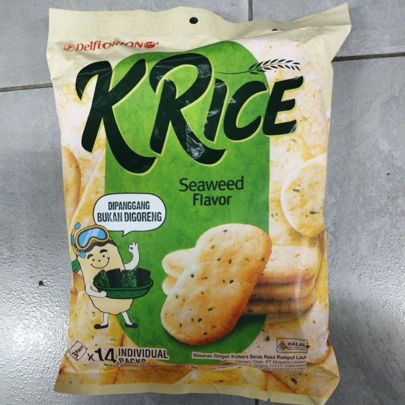 

Snack K'Rice Seaweed 1Pack isi14PcS