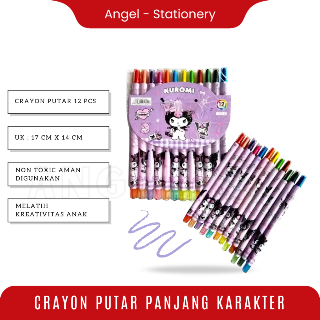 

Krayon Putar Panjang / 12 Warna / Rolling Crayon / Oil Pastel / Krayon Sekolah ./ Krayon Anak / Krayon Putar Murah / Cash On Delivery / Atk Blessing