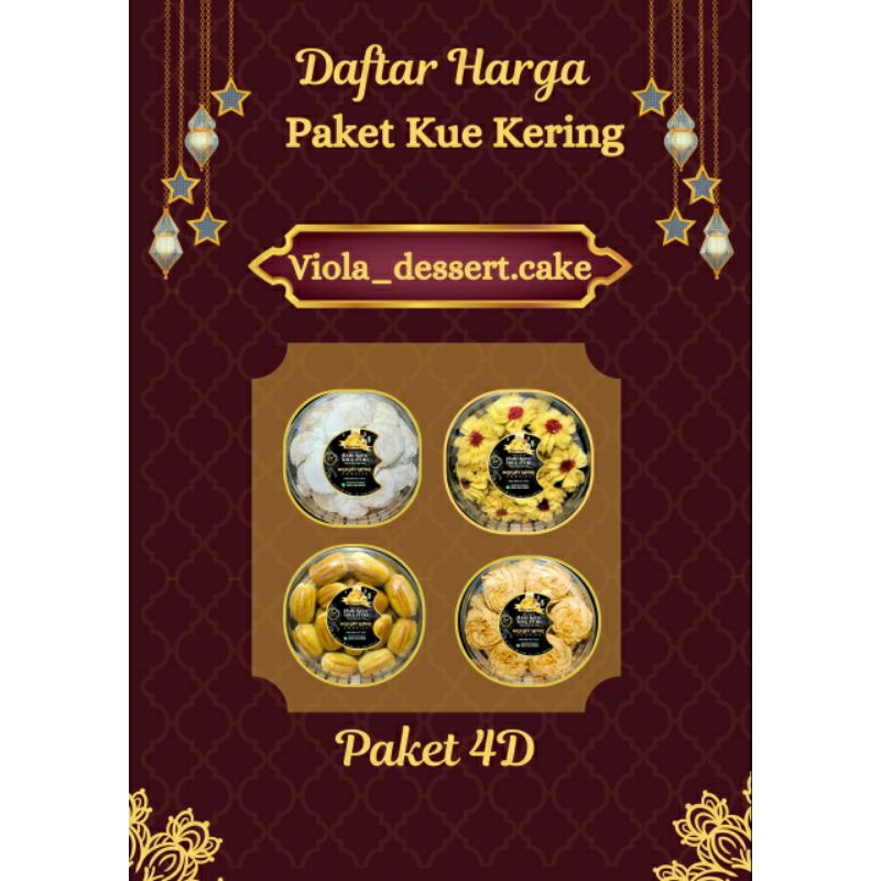

PaketHampers 4D/ Kue Kering Lebaran / Viola Dessert.cake/ Bright Shine Cookies