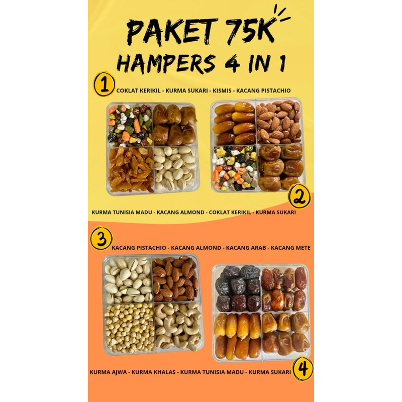 

Paket Hamper 4 in 1 (Sekat 4) dan Hampers 3 in 1 (Sekat 3)