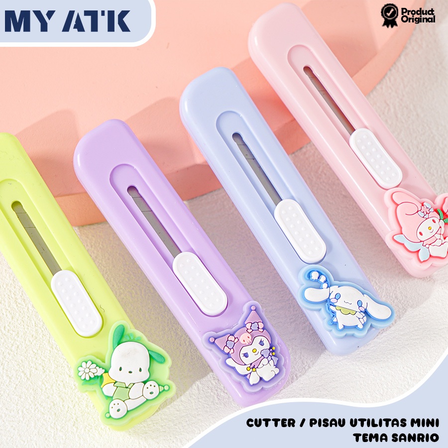 

1PCS Cutter Mini Karakter Sanrio Pisau Cutter Silet/ Knife Pemotong Mini Travelling Small