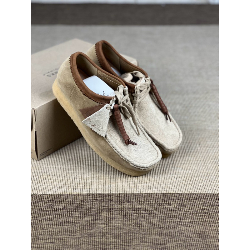 CLARKS WALLABEE SANDSTONE SUEDE