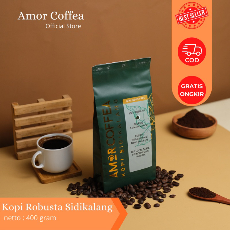 

Kopi Sidikalang - Robusta Netto 400gr - Bubuk Kopi Amor Coffea