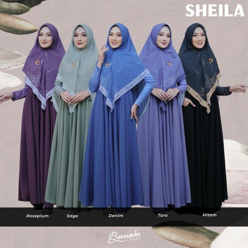 Gamis Ceruty Set Syari ORI by Bermerks// Gamis Sabrina Sheila ORI by Bermerks/ Bermerks Syari Origin