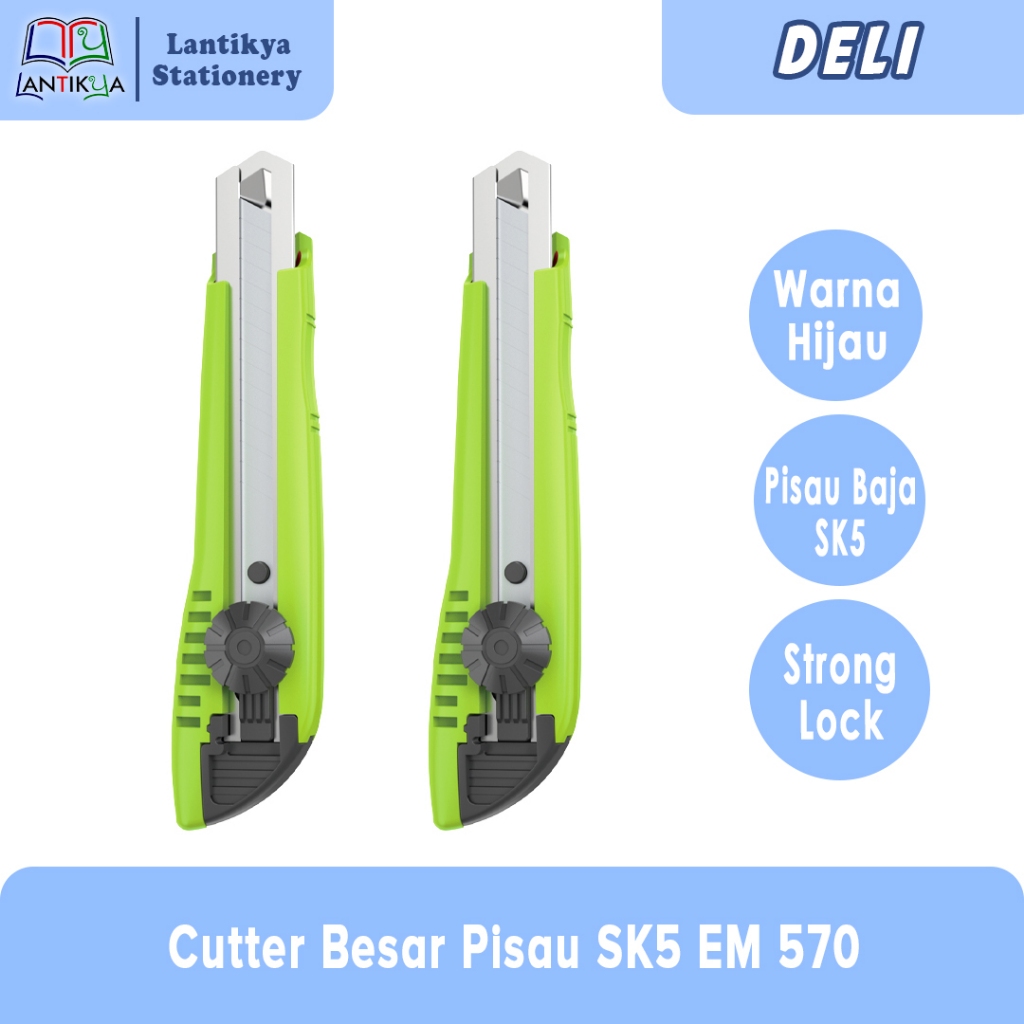 

Deli Cutter Besar Pisau Baja SK5 EM 570