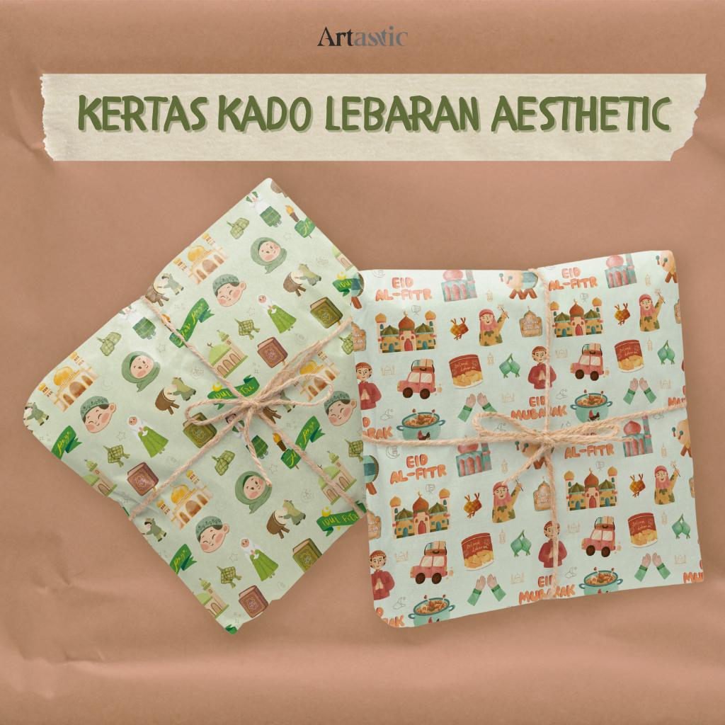 Kertas Kado Lebaran Aesthetic | Kertas Kado Aesthetic | Kertas Kado Estetik | Kertas Kado Lebaran | 