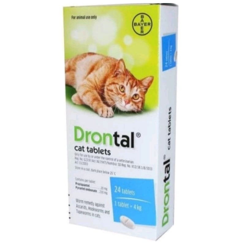 drontal cat obat cacing kucing asli original produk Elanco (dijamin asli)
