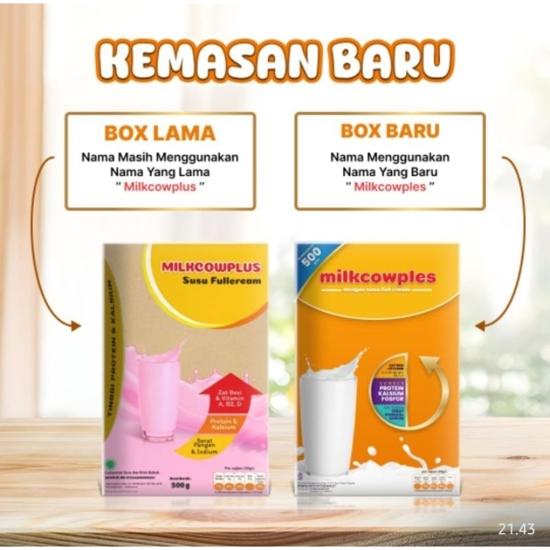 

MILKCOWPLUS | SUSU GEMUK BADAN 100% AMPUH 500gr