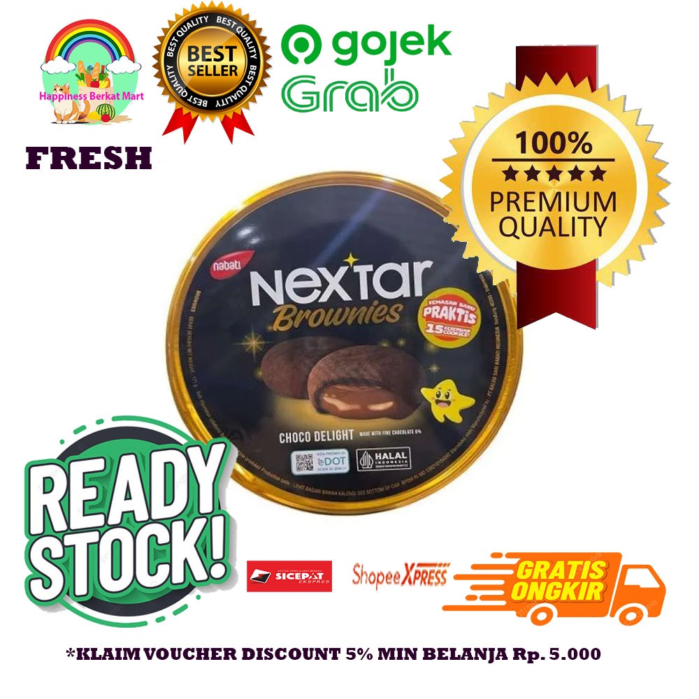 

Nabati Nextar kaleng 160gr biskuit cookies Nastar isi selai brownies choco delight Tin - NEXTAR CHOCO BROWNIES TIN 160GR