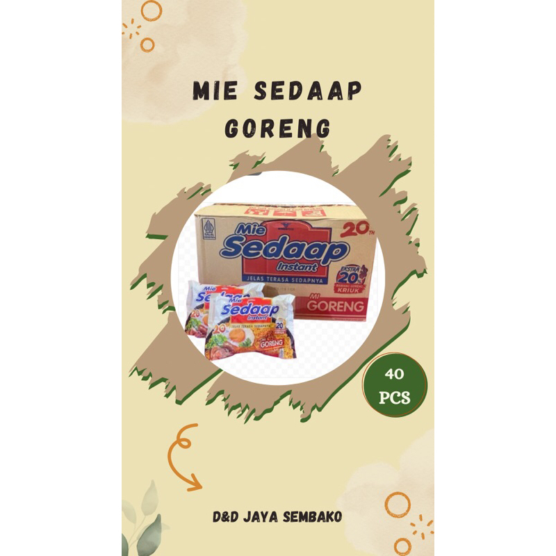 

[ 1 Dus ] Mie Sedaap Goreng isi 40Pcs