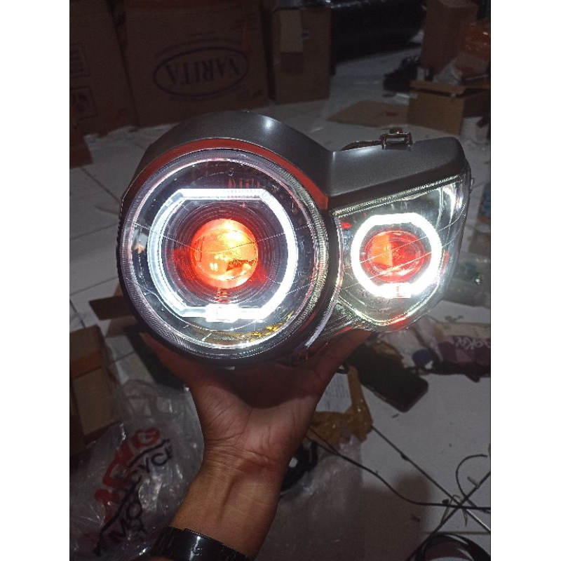 REFLEKTOR LAMPU DEPAN BILED ALA ALA TIGER REVO TIGER PECE FULL SET BATOK SIAP PAKAI