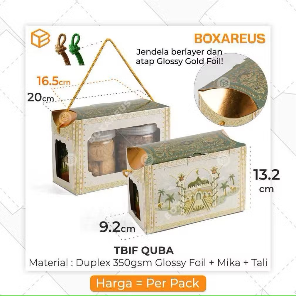 

Packaging Hampers Toples Kue Kering Idul Fitri Lebaran | QUBA