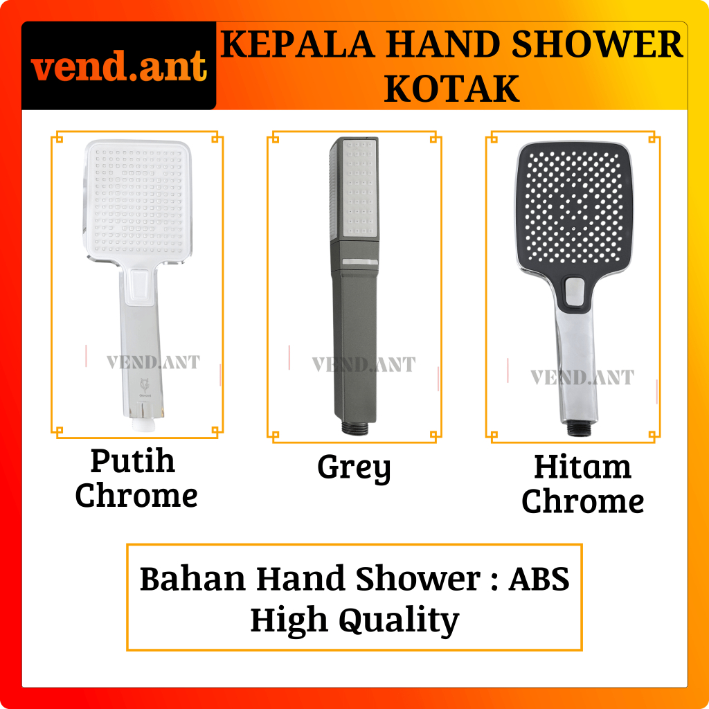 Kepala Gagang Hand Shower Kamar Mandi High Quality Minimalis Kotak
