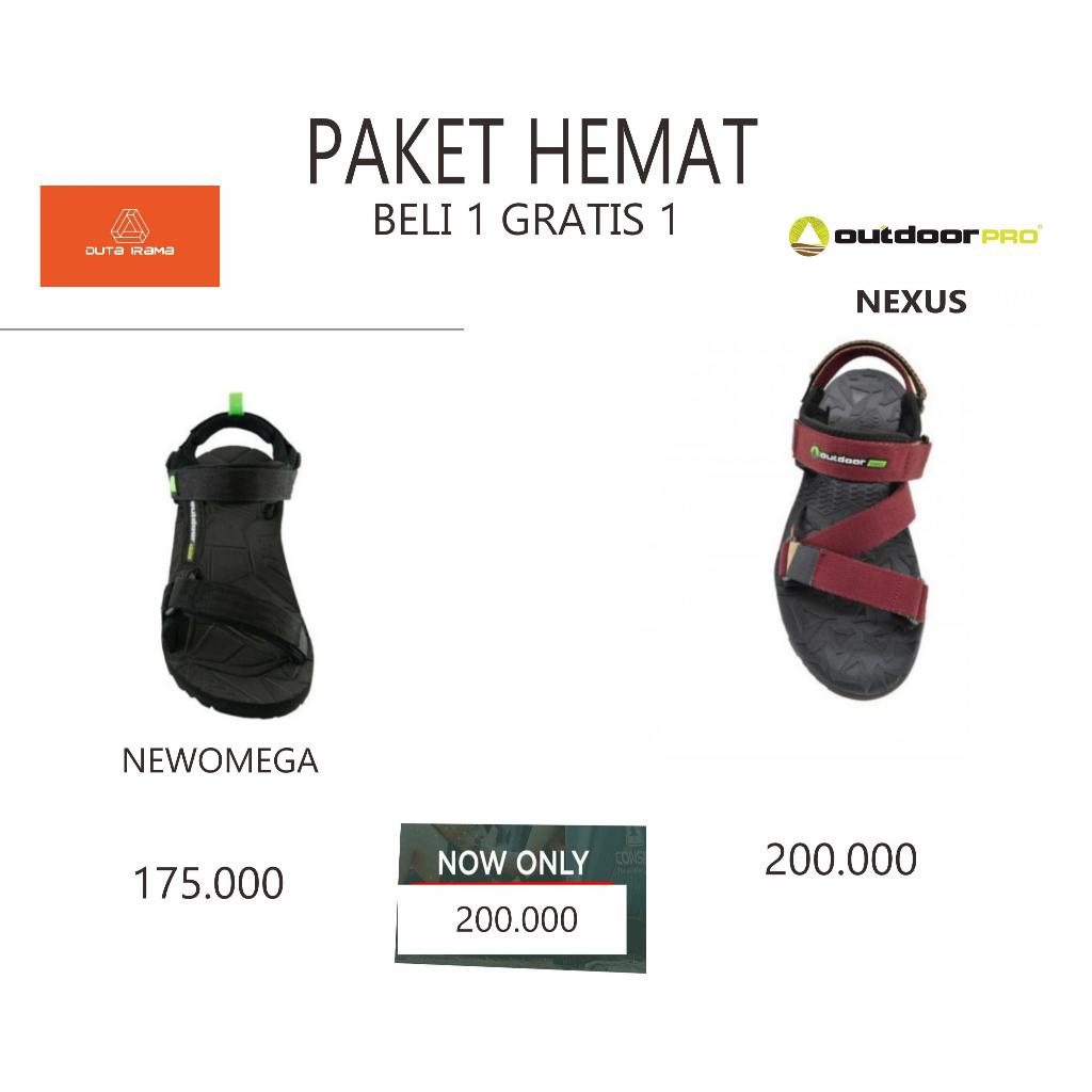 DUTAIRAMA - PAKET HEMAT BELI 1 GRATIS 1 SANDAL OUTDOOR NEXUS + NEWOMEGA