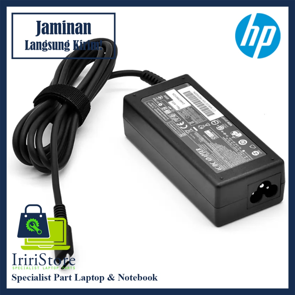 Adaptor Charger Original Type C Laptop HP Spectre Folio 13-AK0000, 13-AF100 65 W Type C