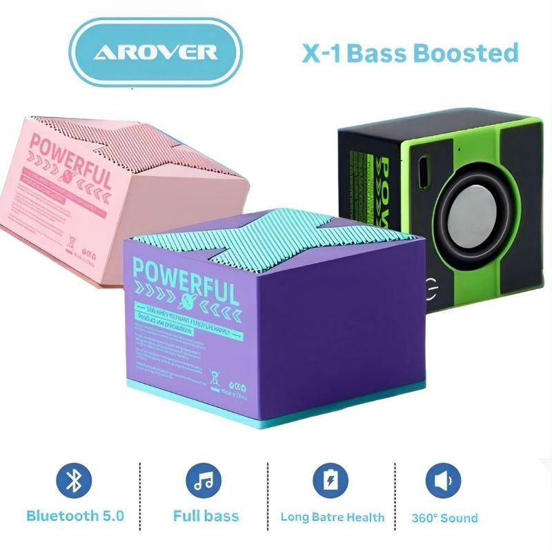 AROVER X-1 Speaker Bluetooth Subwofer Bass, Tws, Speaker aktif