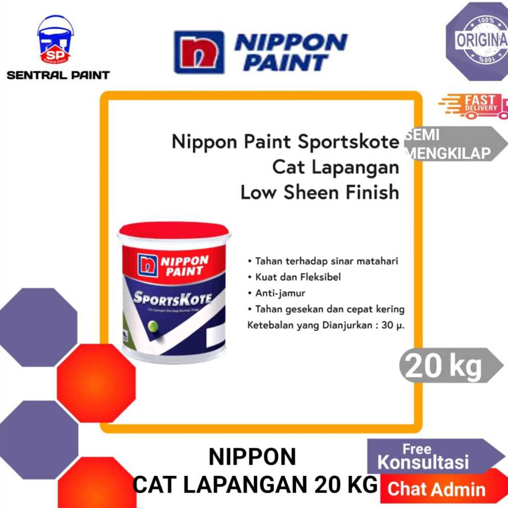 CAT LAPANGAN OLAHRAGA SPORTSKOTE NIPPON PAINT 20 KG