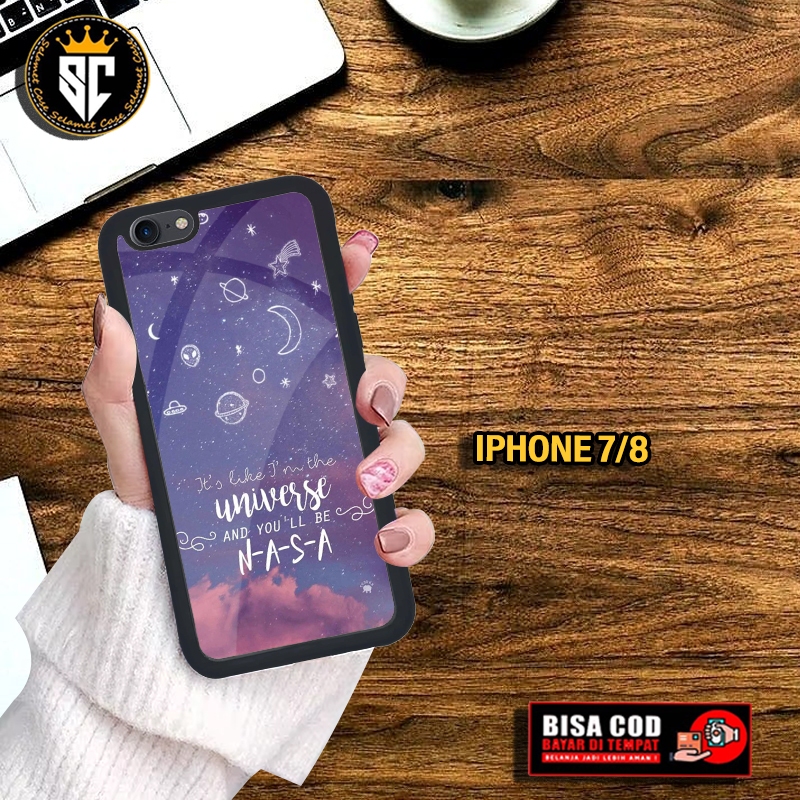Case IPHONE 7/8 (Motif NASA) SLAMET Case Terbaru softcase dan hardcase m Case - Casing - Kondglossy 