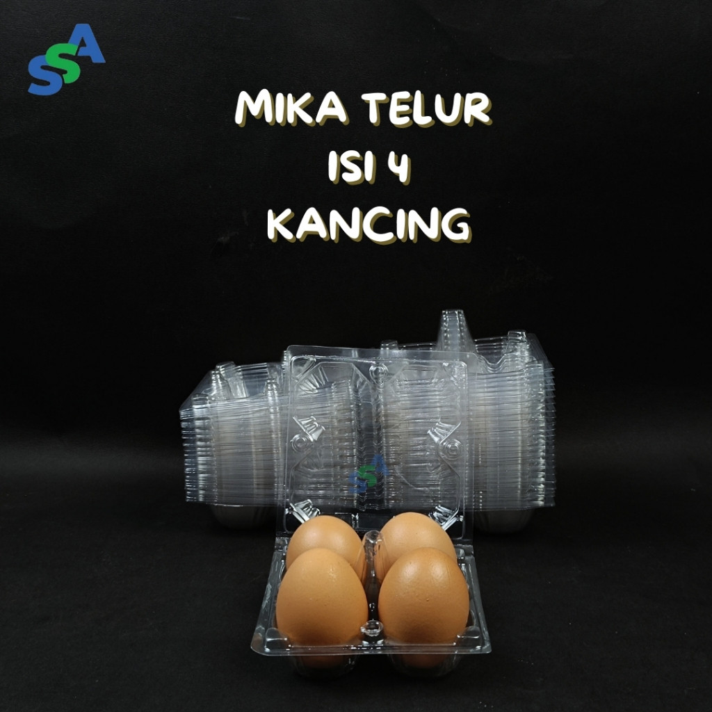 MIKA TELUR ISI 4 50 PCS / MIKA TELUR PLASTIK / MIKA TELUR KANCING