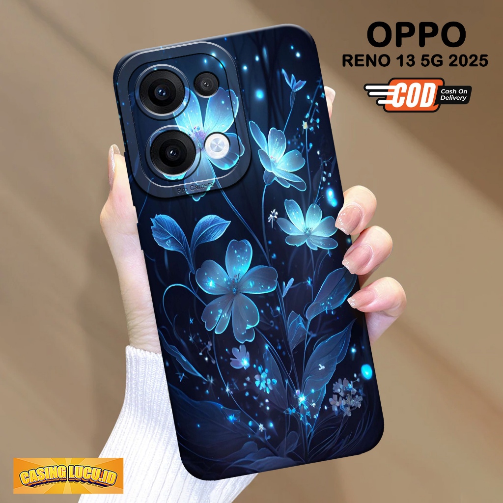 Case Oppo Reno 13 5G 2025 Terbaru - Fashion Case Bunga - Casing Hp Oppo Reno 13 5G 2025 Terbaru - So