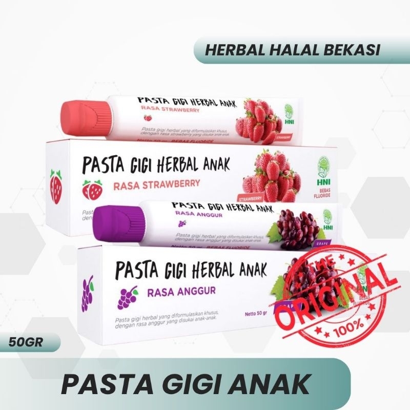 PASTA GIGI ANAK HNI Pasta gigi herbal anak pasta gigi anak anggur pasta gigi anak stroberry solusi s