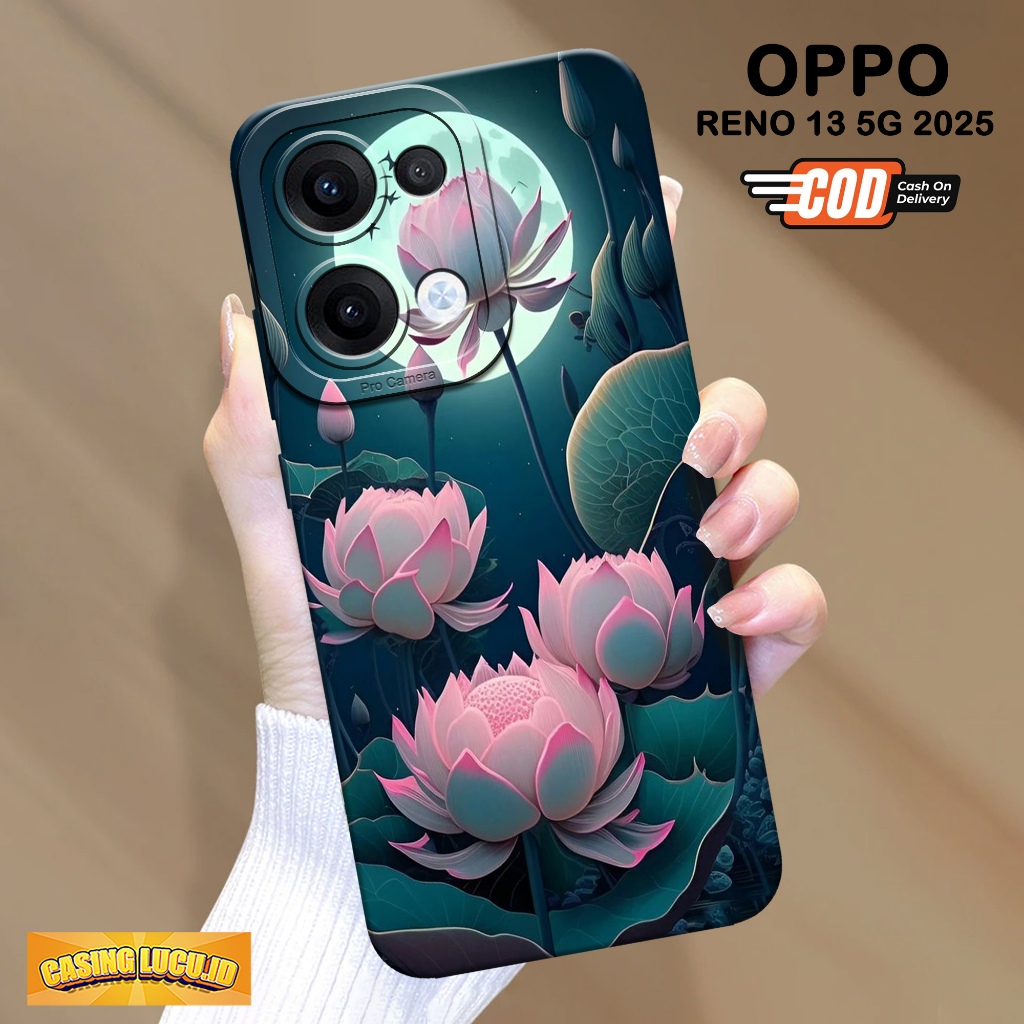 Case Oppo Reno 13 5G 2025 Terbaru - Fashion Case Bunga - Casing Hp Oppo Reno 13 5G 2025 Terbaru - So