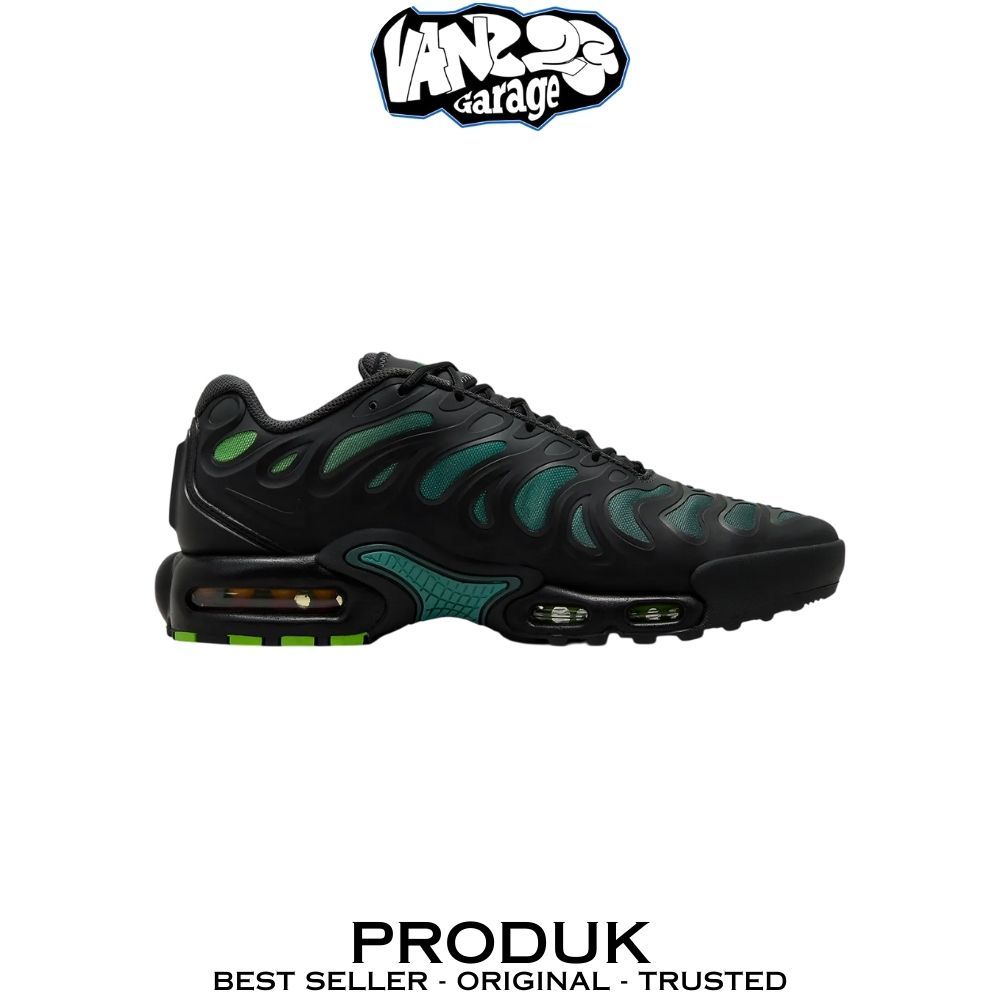 Sepatu Sneakers Nike Tn Air Max Plus Drift Black Green Strike 100% Original BNIB