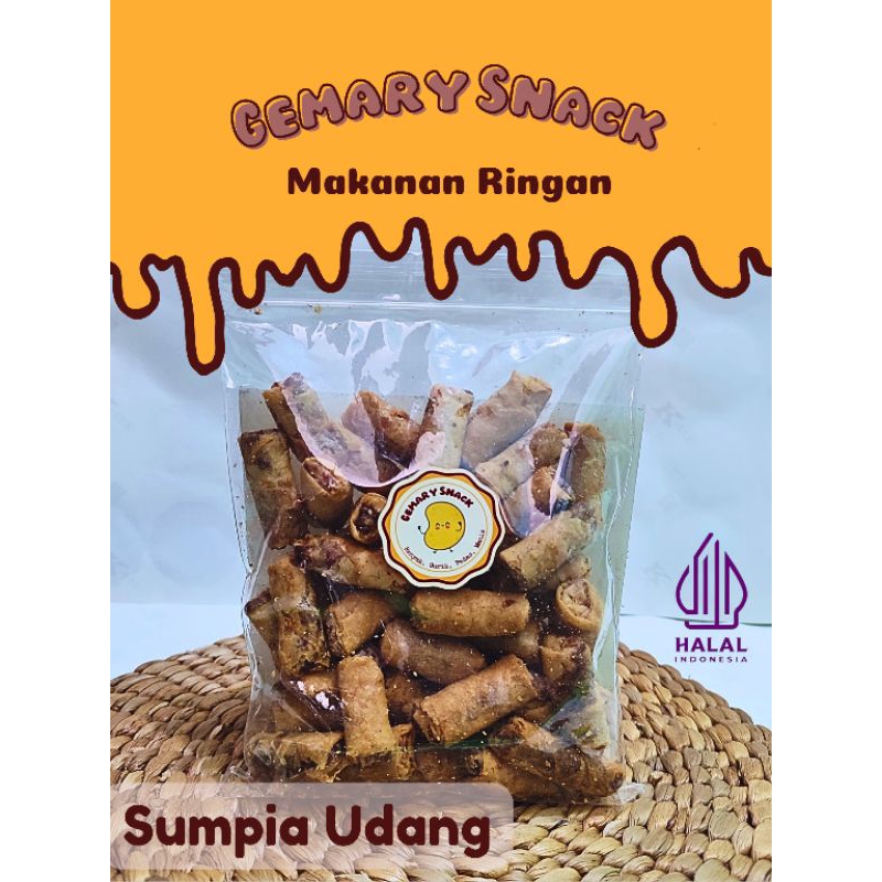 

GEMARY SNACK Cemilan Enak 100% SUMPIA UDANG ABON, Renyah, Lezat, Enak Banget, Makanan Ringan Murah Meriah