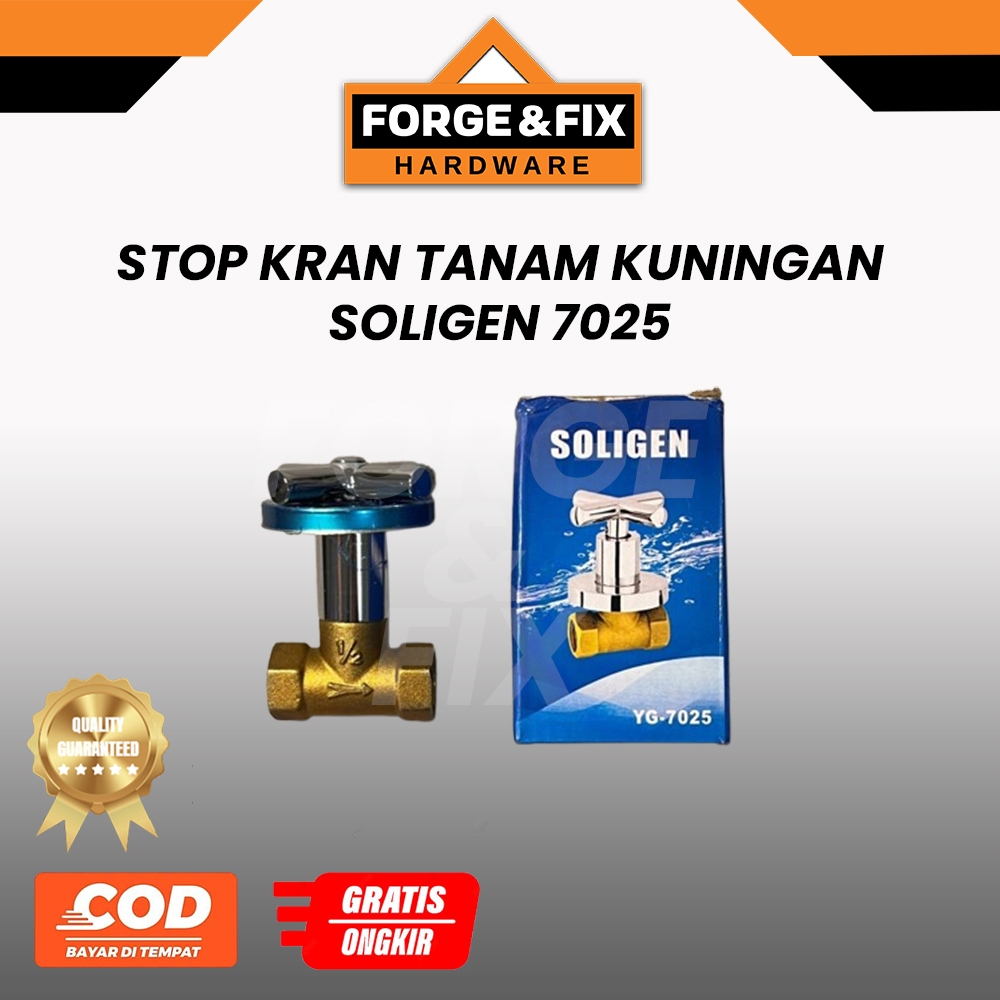 SOLIGEN Stop Kran Tanam Shower Kuningan YG 7025