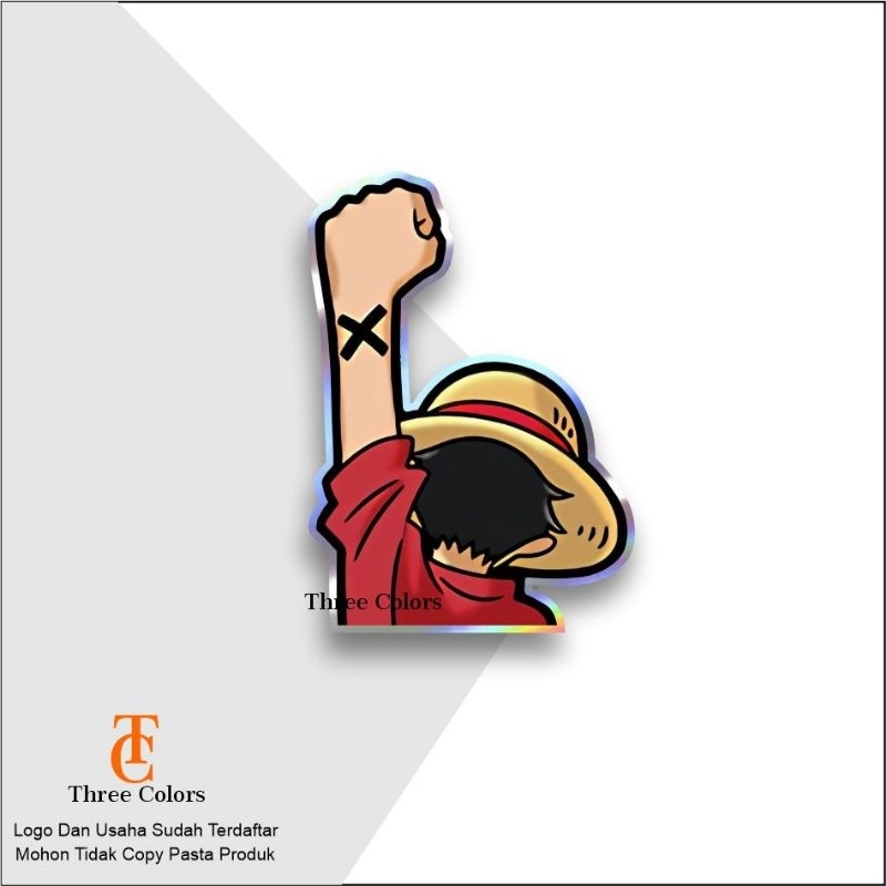 

#26, stiker one piece go, luffi go, anime one piece, hologram