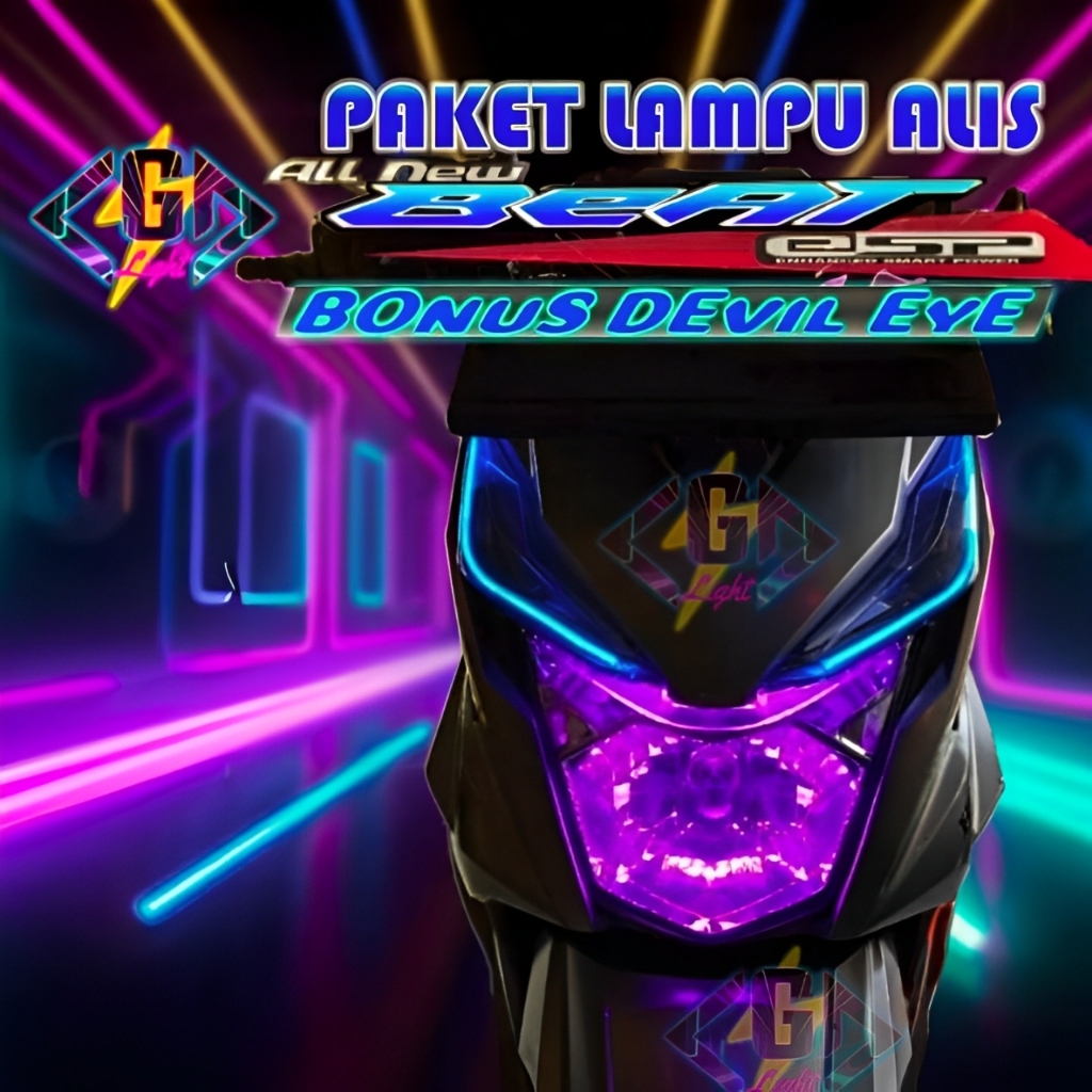 Sepaket Lampu Alis Sein BEAT ESP Fi BEAT Laba Bonus Devil Eye