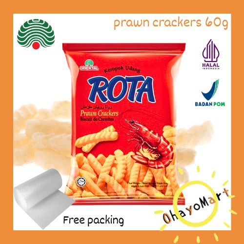 

Oriental Rota Prawn Crackers mini pack / Oriental Kerupuk udang pack kecil 60g