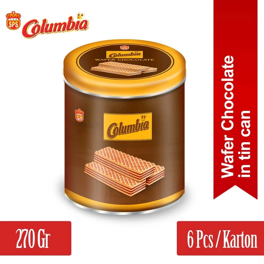 

Edisi Lebaran Columbia Wafer Krim Coklat Kaleng 270 gr Biskuit lebaran