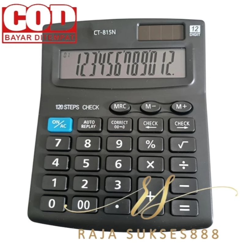 

Kalkulator Dagang sdc 815N ct 815 N 12 digit Calculator Warna Hitam