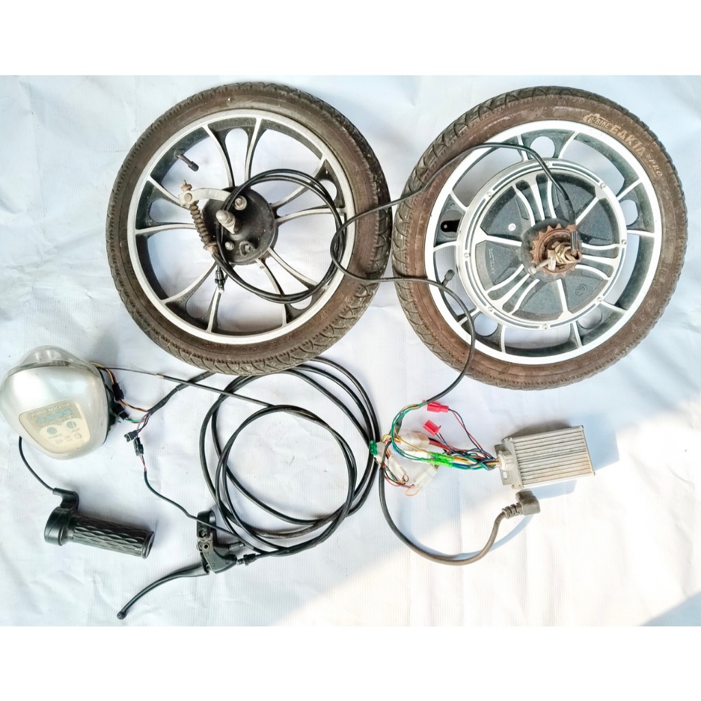 Set Ebike kit Velg BLDC controller ex sepeda Listrik 48v 350w