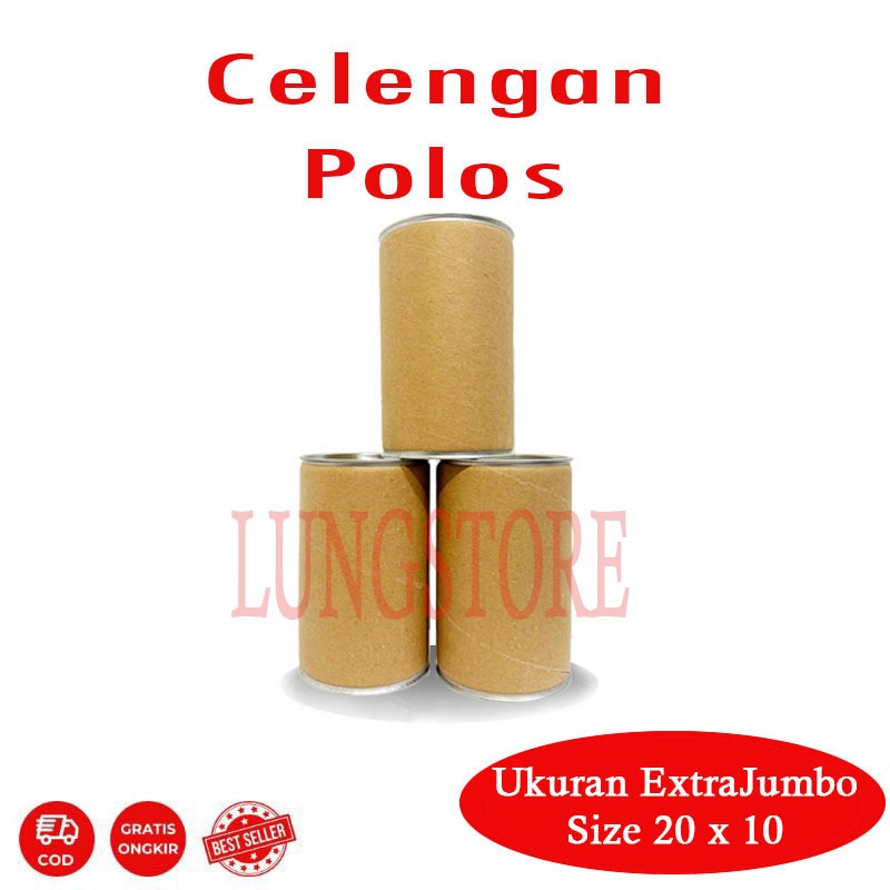 COD CELENGAN POLOS UKURAN 20 CM X 10 CM BAHAN PAPERTUBE TUTUP KALENG