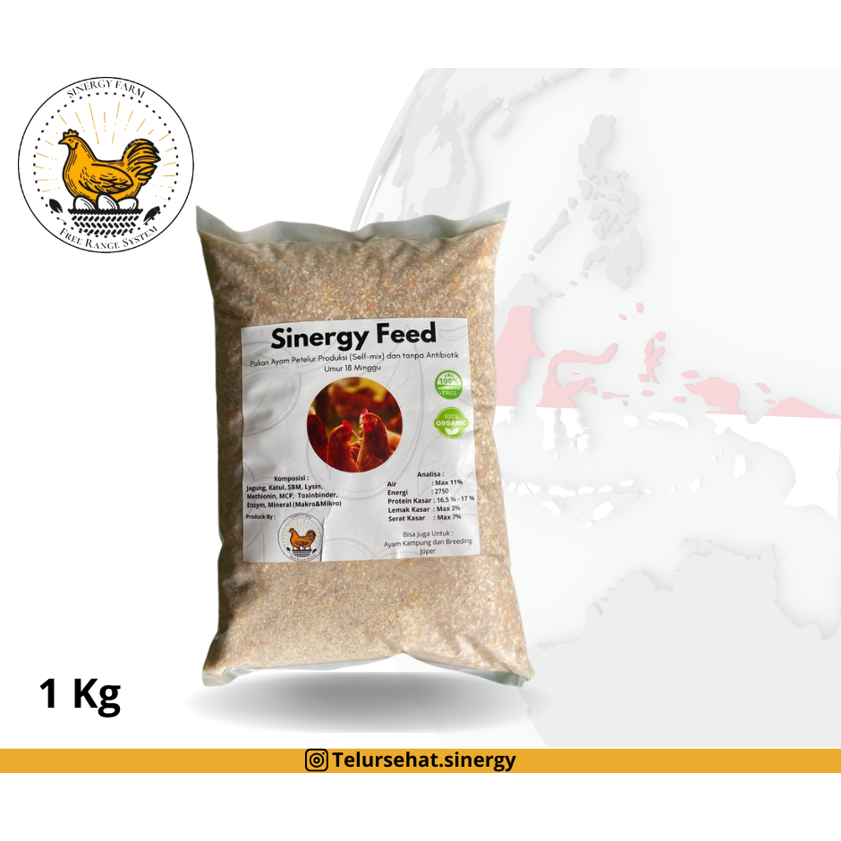 Pakan Ayam Self-mix (complet feed) Pakan Organik Tanpa Antibiotik Ayam Petelur Umur 18 minggu - Afki