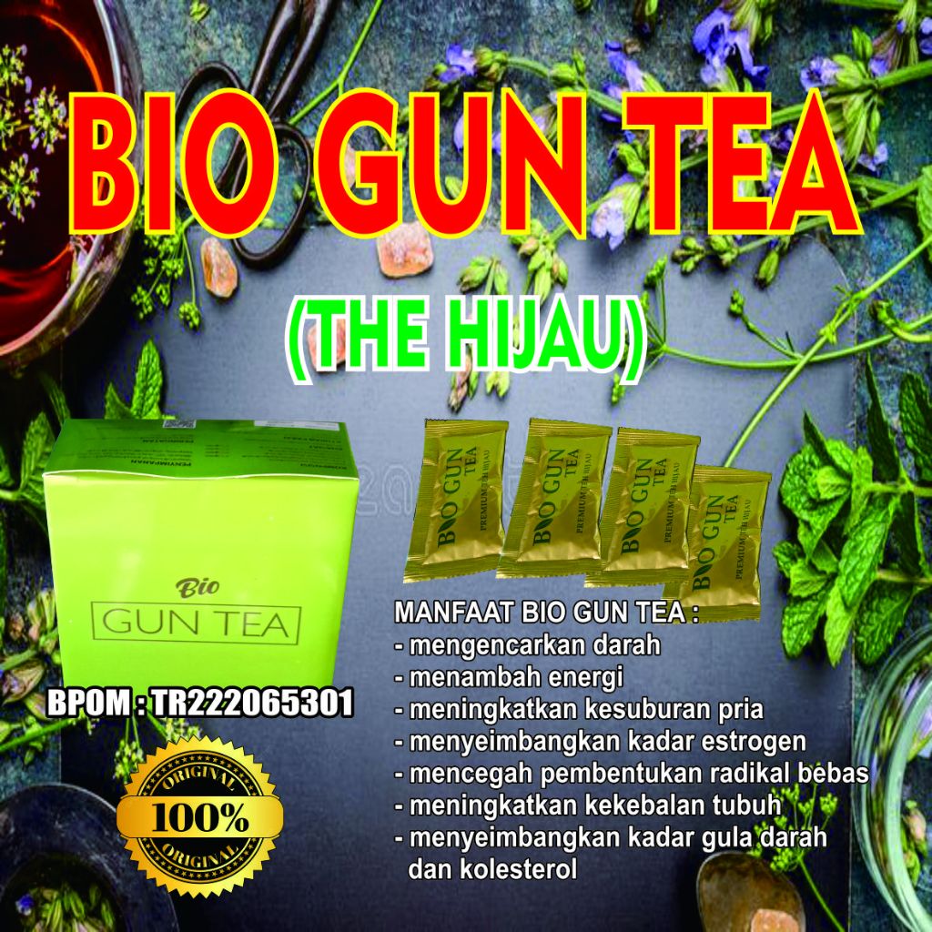 

BIO GUN TEA / TEH HIJAU (premium) / SUPLEMEN ISI (12 sachet)