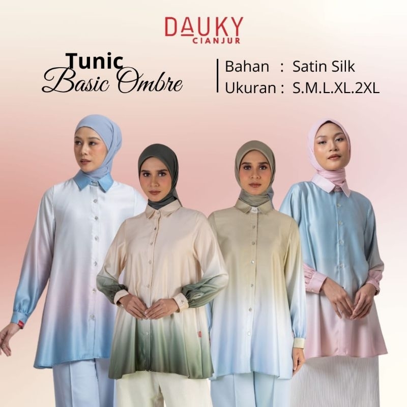 ELZATTA TUNIK ELZATTA DAUKY M TUNIC BASIC OMBRE BAHAN POLY RAYON ELZATA ATASAN ELZATTA TERBARU TUNIC