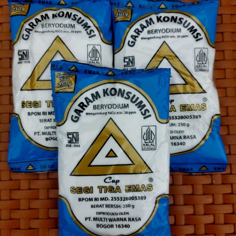 

garam konsumsi SEGI TIGA EMAS beryodium 250 g