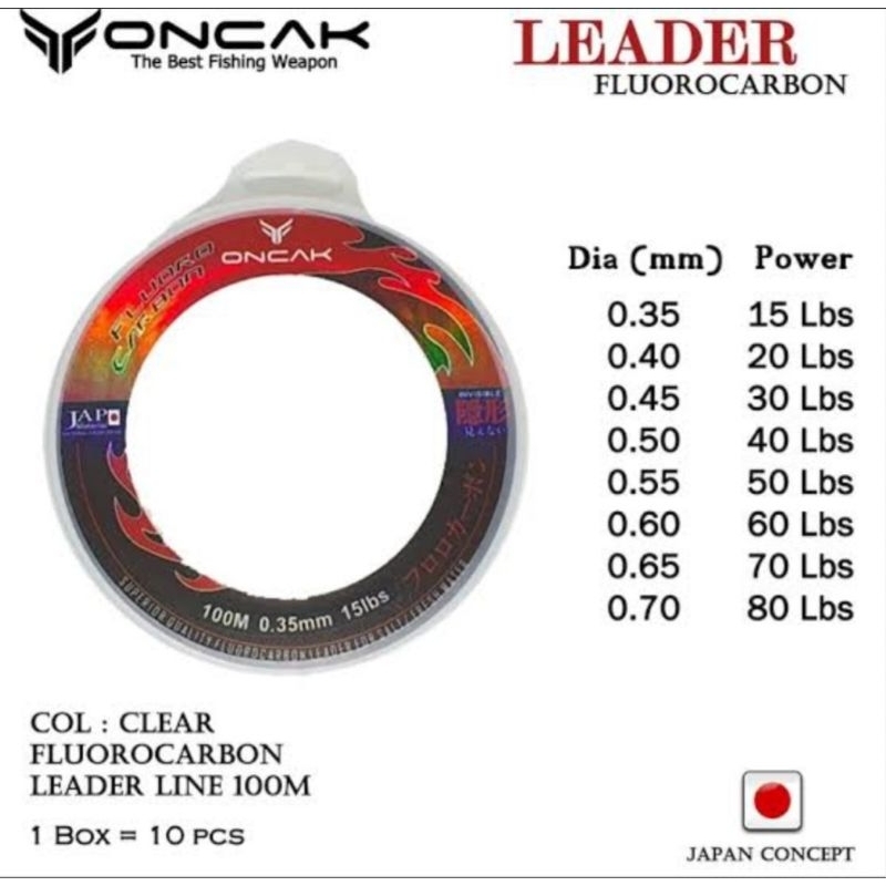 Senar Leader Oncak fluorocarbon 100m Soft