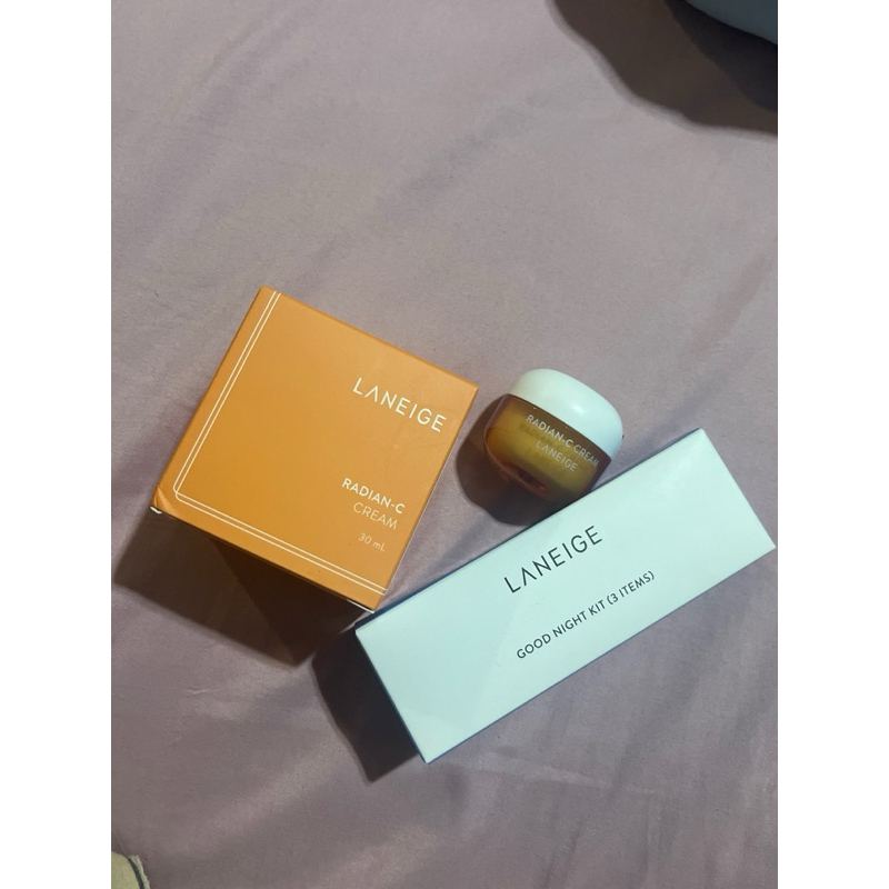 laneige radian c cream with sample and night kit