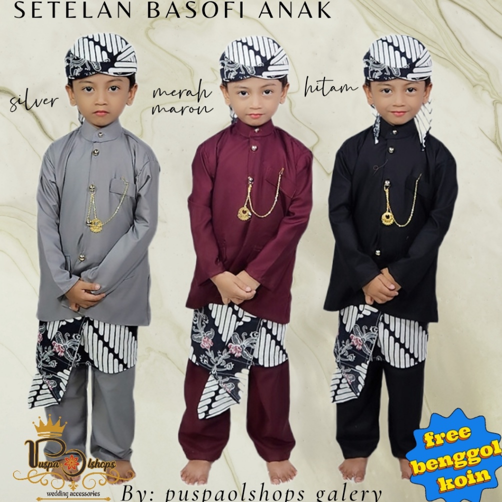 KODE I75F Basofi anak laki laki baju adat jawa anak