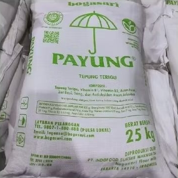 

Tepung terigu bogasari payung repack 1 kg