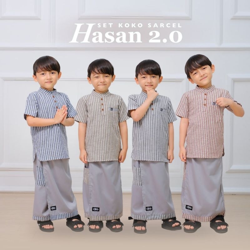 CUTEKIDS SET SARCEL KOKO HASAN/ KOKO SALUR ANAK/ SARUNG CELANA