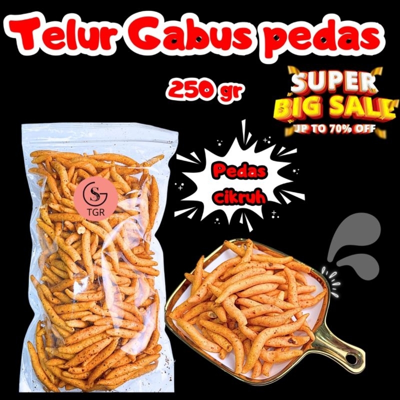 

250GR TELUR GABUS PEDAS CEMILAN PEDAS GURIH