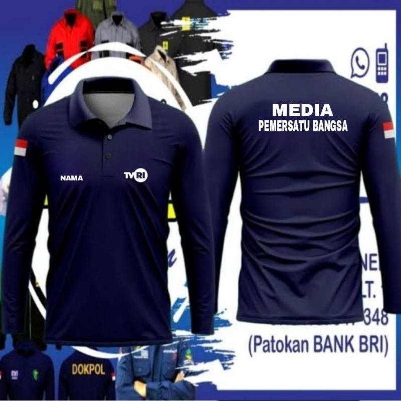 pul bordir kaos TVRI baju TVRI seragam TVRI Pdh TVRI kaos kerah TVRI kaos kerja TVRI baju kerja TVRI