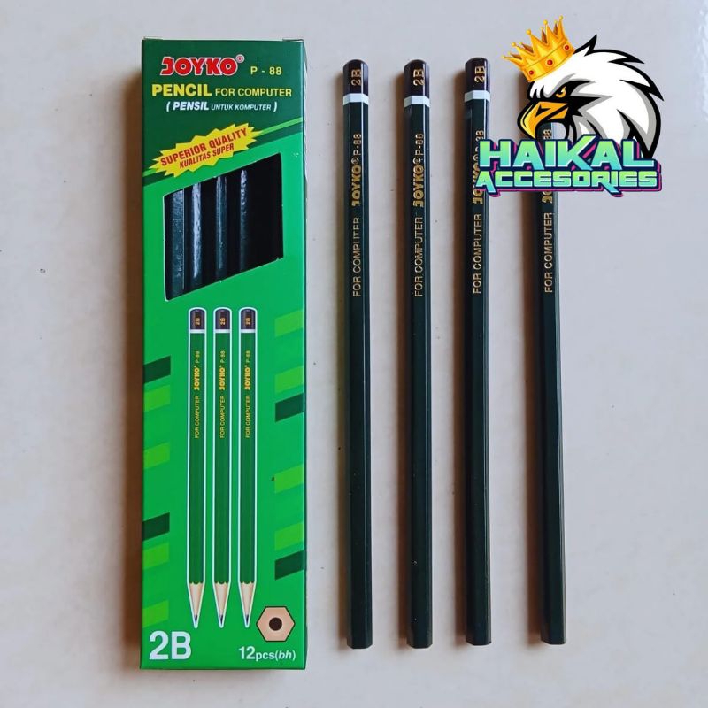 

Pensil Joyko 2B P-88 Perlusin Isi 12pcs Paket Hemat Untuk Usaha