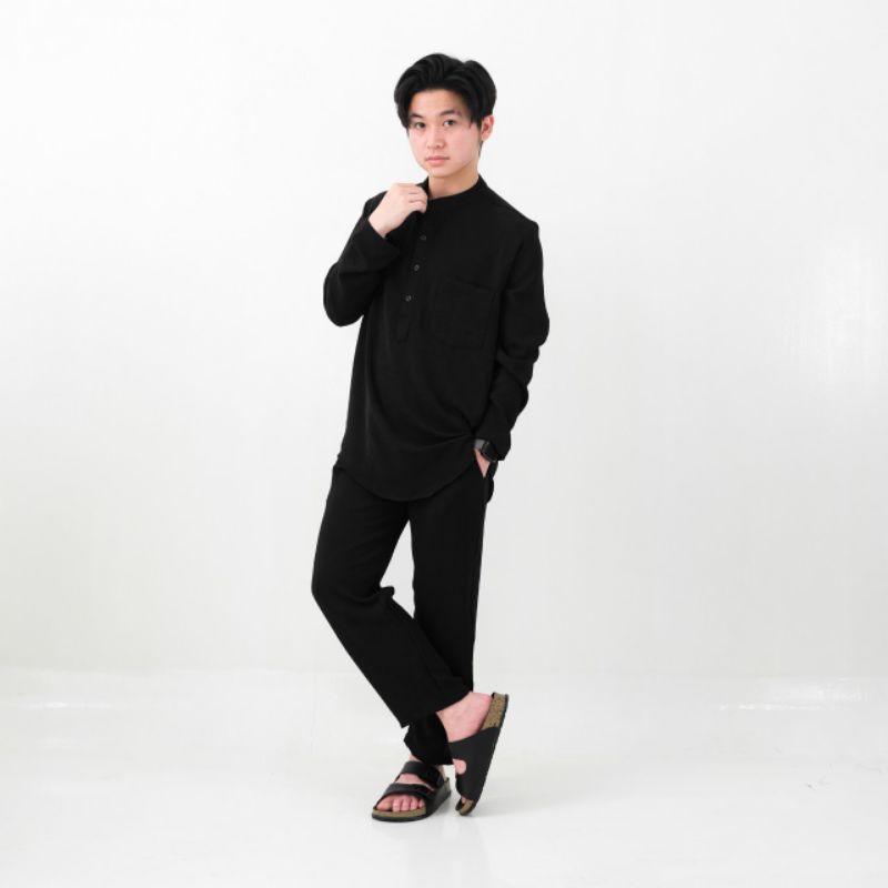 Baju Koko Setelan Premium Dewasa | Setelan Kemeja Koko Kurta Baju + Celana | One Set Kurta Series